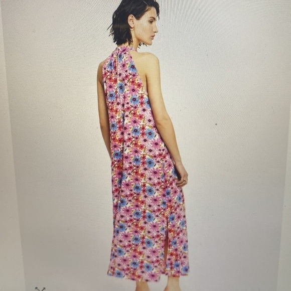 Floral High-Neck Maxi Dress - Picture 2 of 9